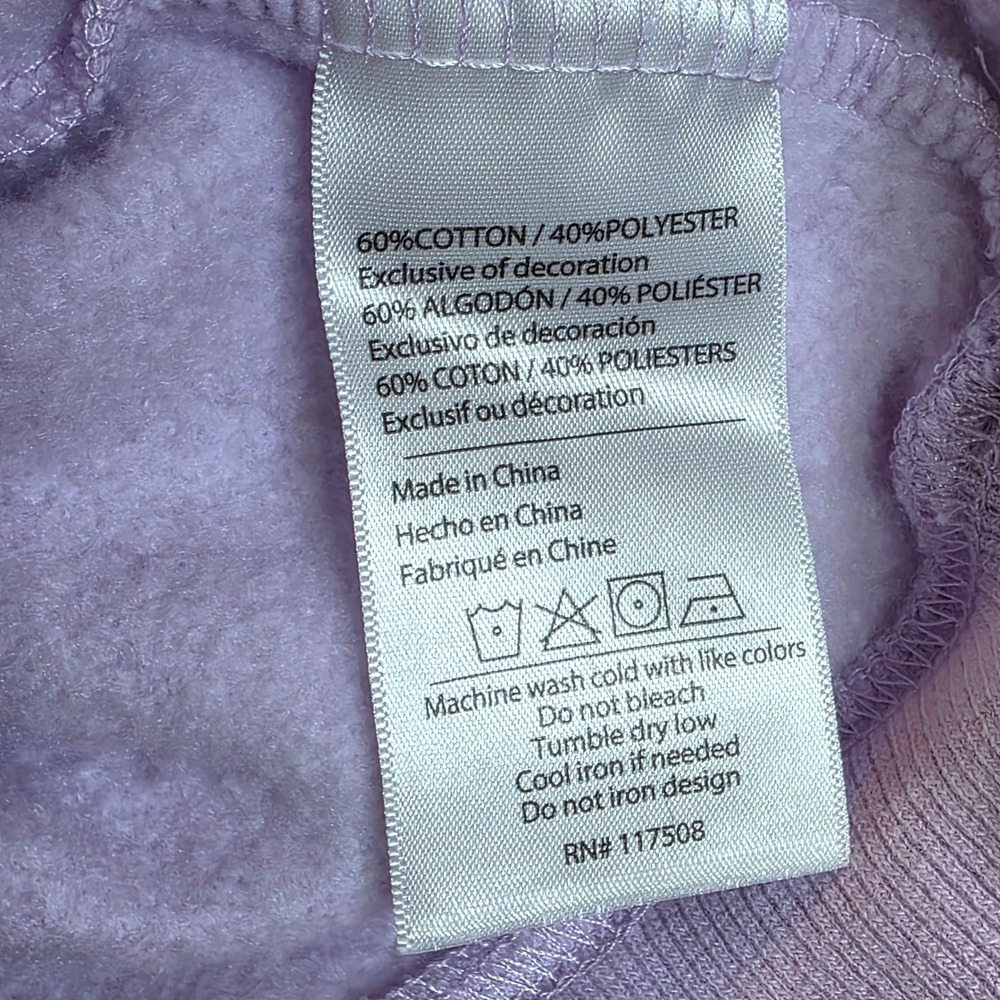 Columbia Hoodie Sweatshirt Pullover Womens Medium Purple‎ Mountain Lake Graphic - Picture 7 of 9